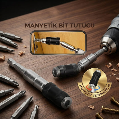 MAFSALLI MANYETİK BİTS TUTUCU 1/4 DÖNER BAŞLIK = 0-20° (5643)