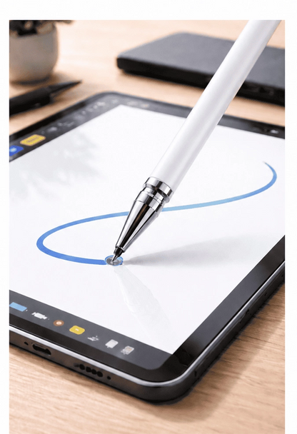 Mi 10t Uyumlu Dokunmatik Stylus Kalem Disk Uçlu Hassas Beyaz Tablet Telefon Çizim Kalemi