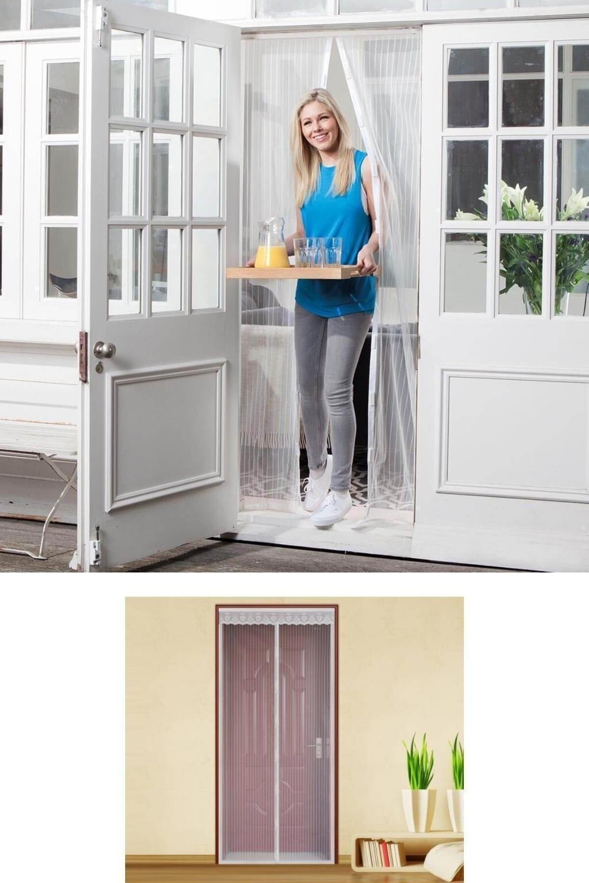 Mıknatıslı Kapı Sinekliği Tül Perde 105 x 205 cm (5643)