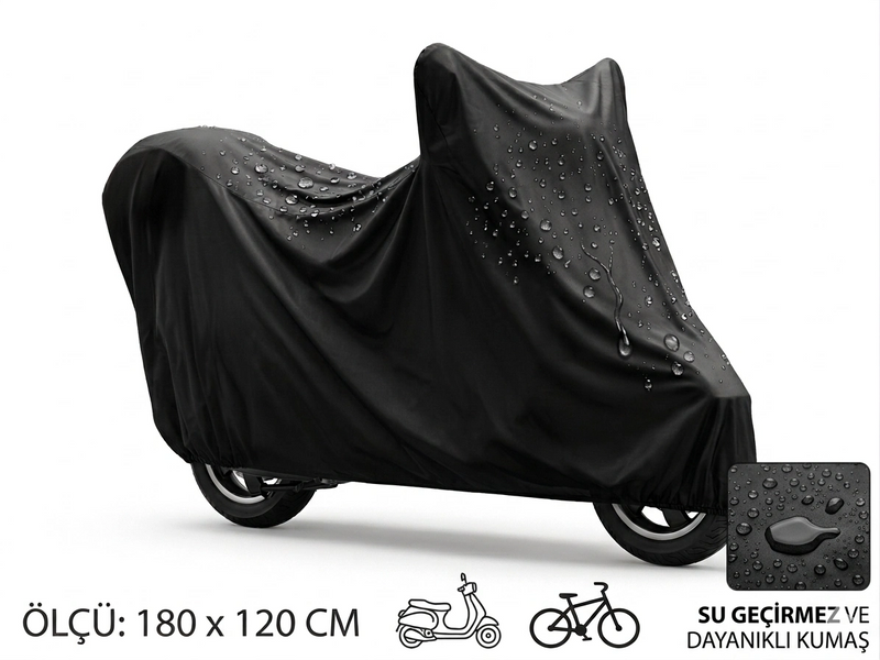 Motosiklet Ve Scooter Koruma Brandası – Su Ve Toz Geçirmez 180x120 Cm