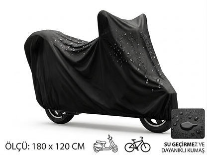 Motosiklet Ve Scooter Koruma Brandası – Su Ve Toz Geçirmez 180x120 Cm