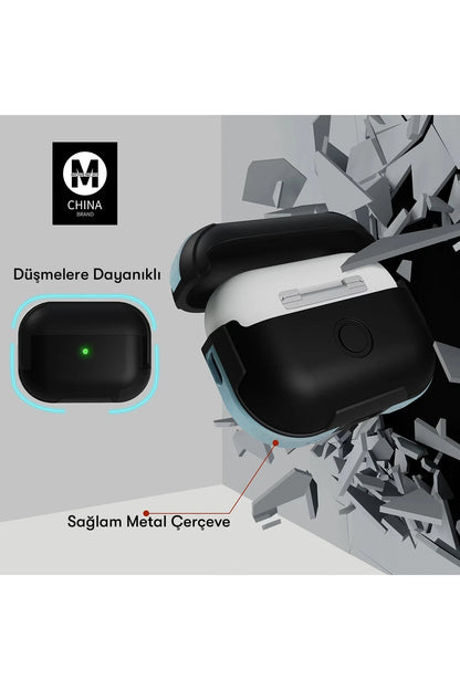Movenchy Apple Airpods 3 (3.nesil) MO-A8 Armor Kılıf - Siyah