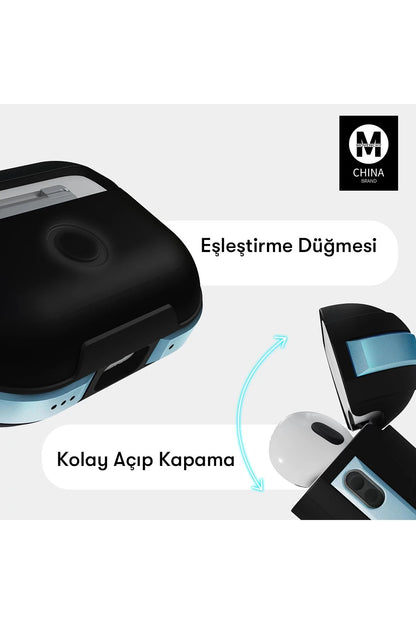 Movenchy Apple Airpods 3 (3.nesil) MO-A8 Armor Kılıf - Siyah