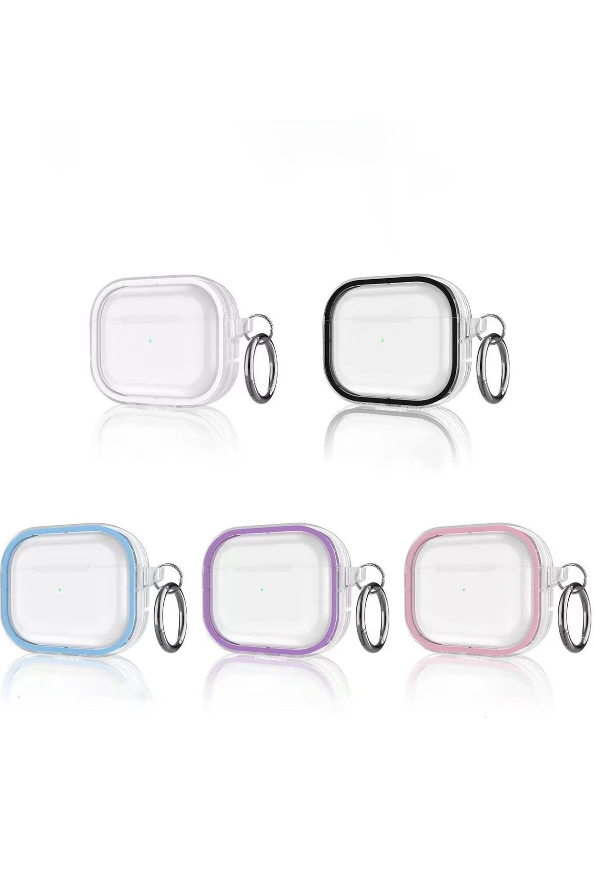 Movenchy Apple Airpods Pro 2 (2.nesil) Shiny Şeffaf Kılıf - Siyah