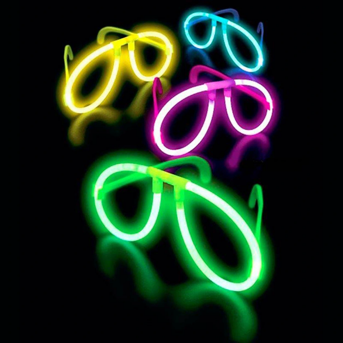 Neon Glow Fosfor Gözlük – Festival & Parti (12'li Set)