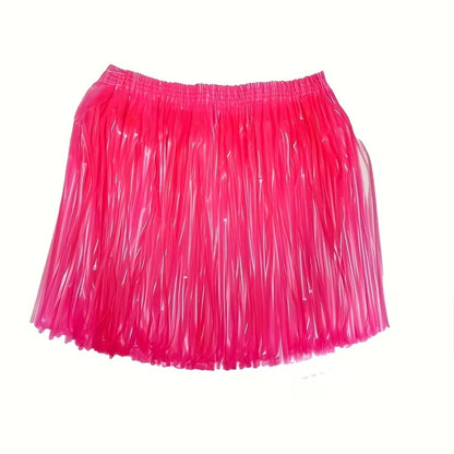 Neon Pembe Hawaii Parti Eteği 40 cm (5643)