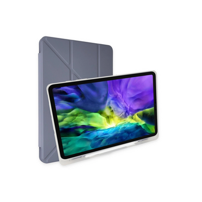 Newface Apple İpad Pro 12.9 (2021) Kılıf Kalemlikli Mars Tablet Kılıfı - Lavender