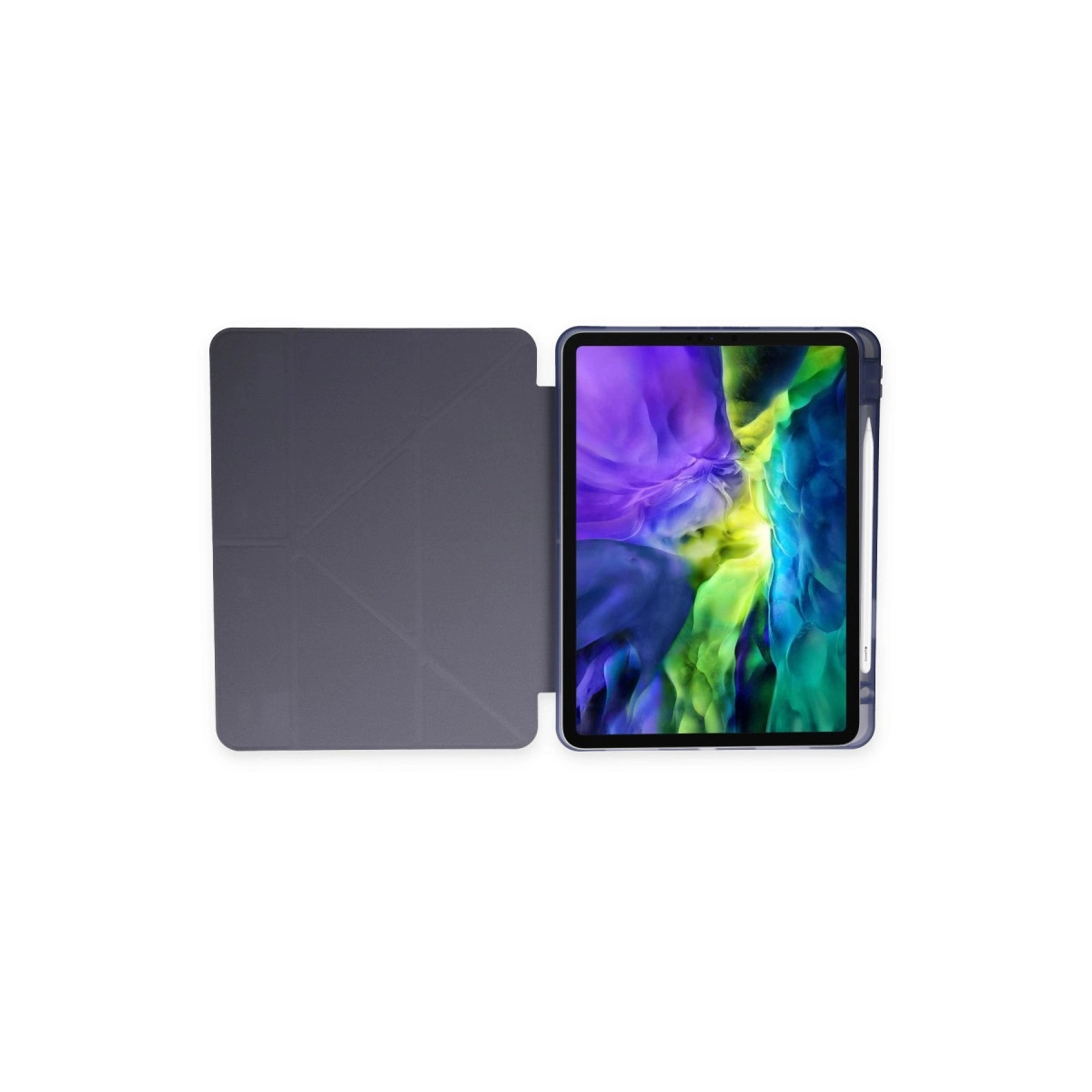 Newface Apple İpad Pro 12.9 (2021) Kılıf Kalemlikli Mars Tablet Kılıfı - Lavender