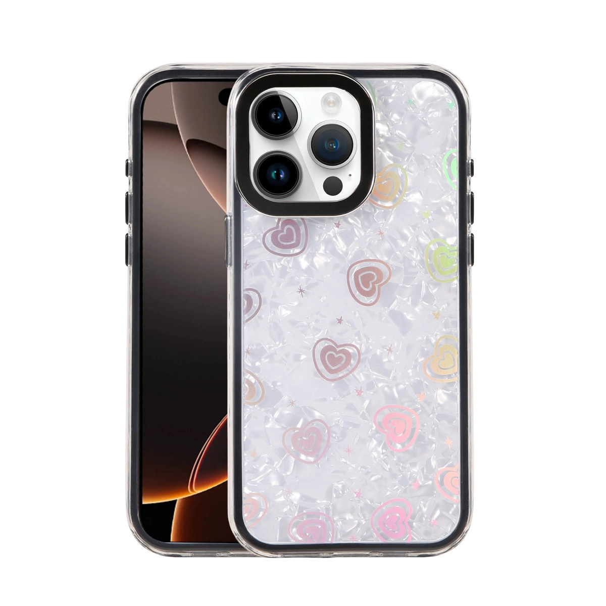 İphone 14 Pro Max Lumi Desenli Kapak - Siyah