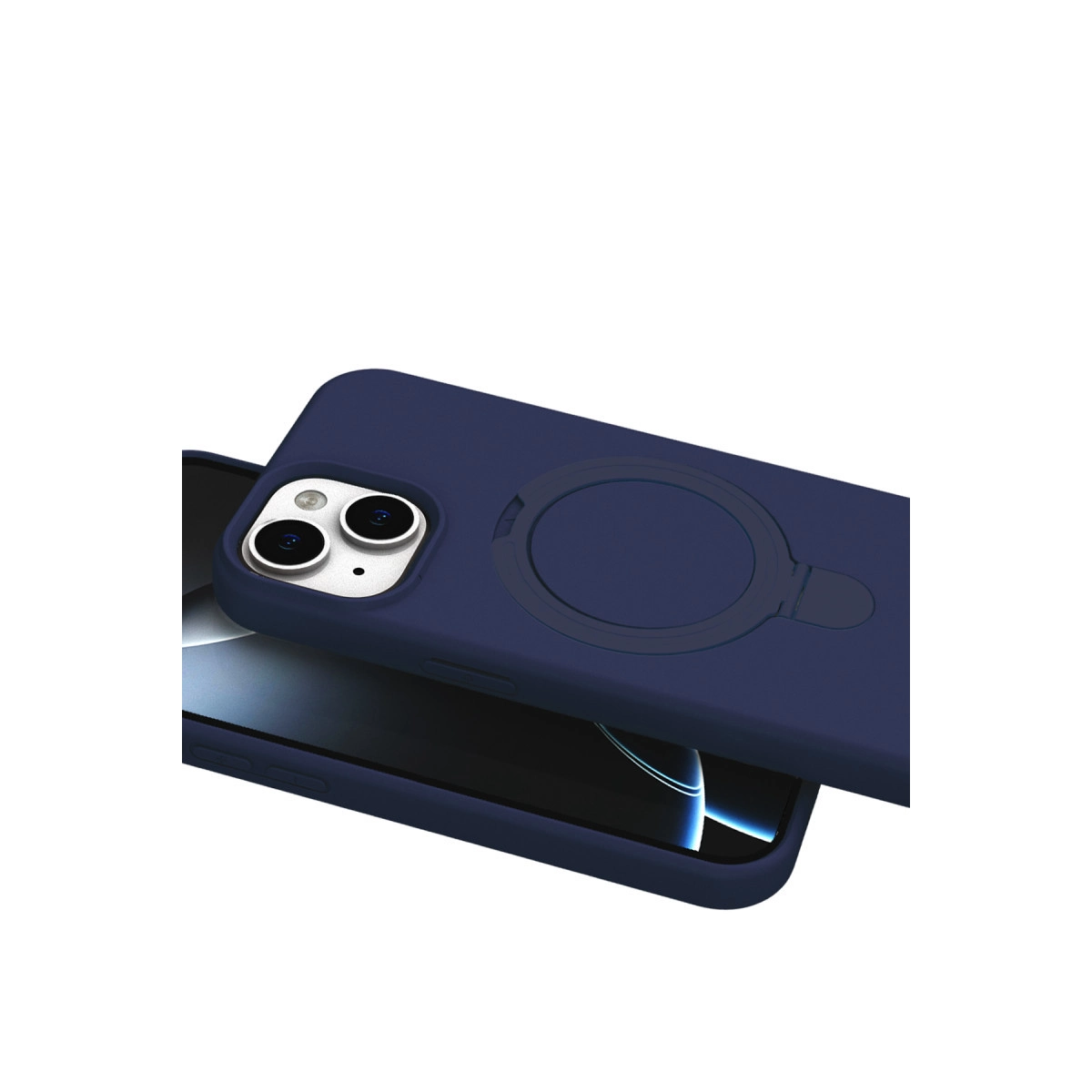 İphone 14 Regal Magsafe Standlı Kapak - Lacivert