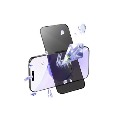 İphone 16 Bilvis 5in1 5d Magic Hayalet Cam Ekran Koruyucu - Siyah