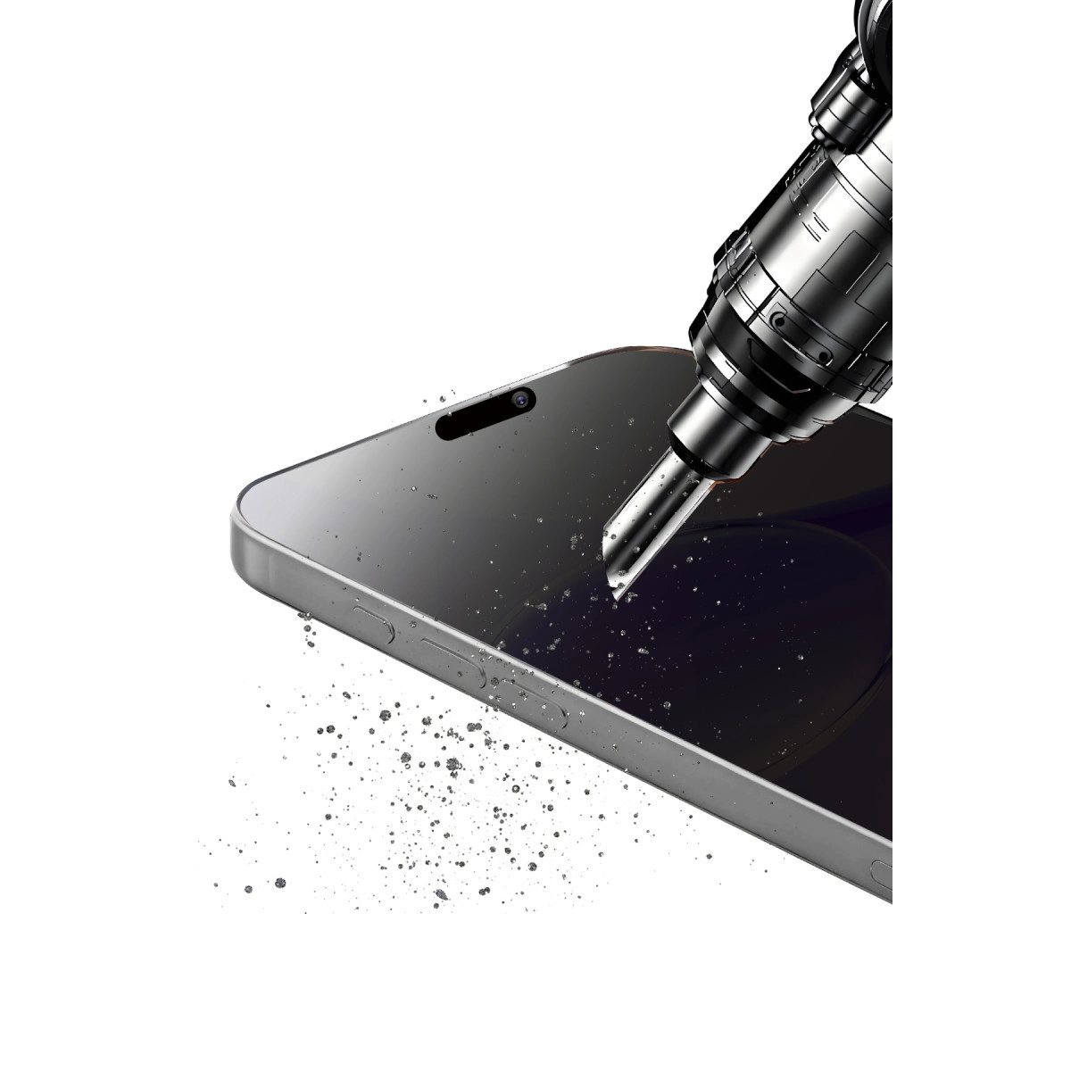 İphone 16 Bilvis 5in1 5d Magic Hayalet Cam Ekran Koruyucu - Siyah