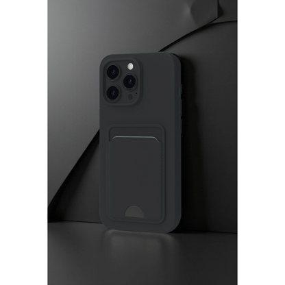 İphone 16 Pro Max Kılıf Kelvin Kartvizitli Silikon - Derin Mor