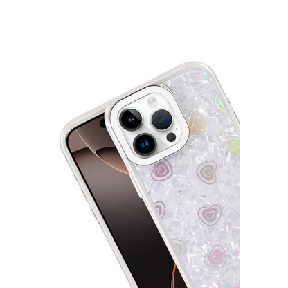 İphone 16 Pro Max Lumi Desenli Kapak - Beyaz