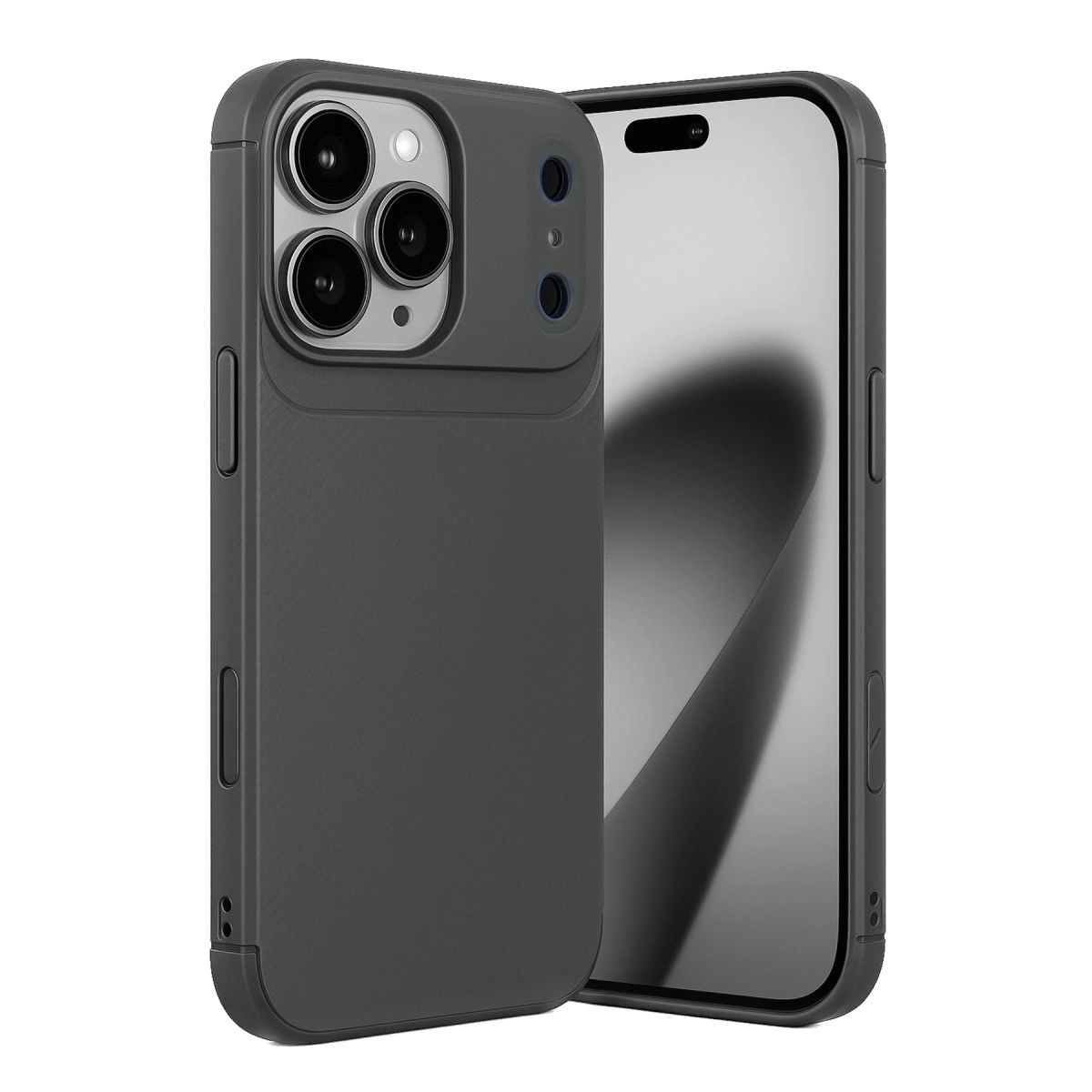 İphone 17 Pro Auto Focus Karbon Kapak - Gri