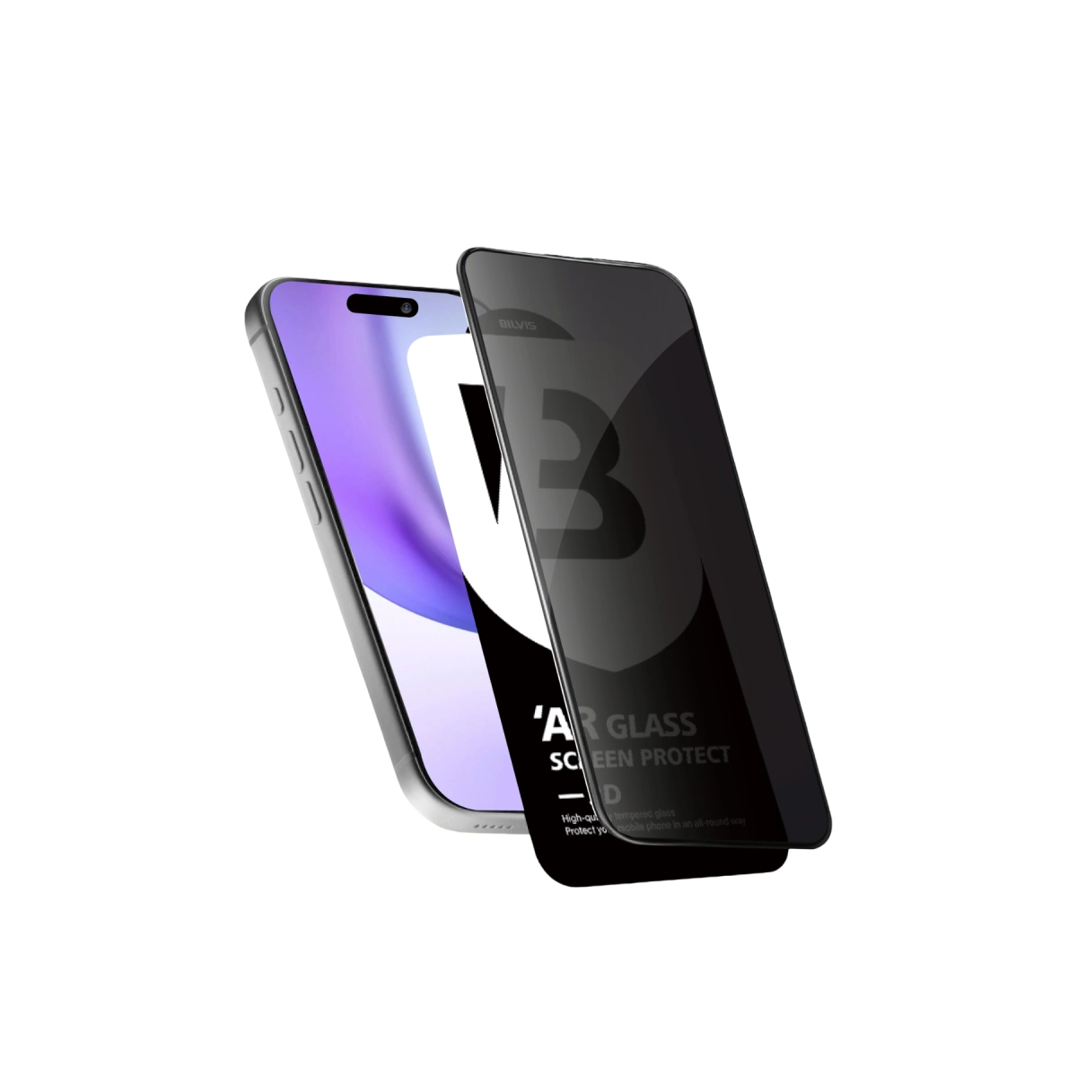 İphone 17 Pro Bilvis 5d Privacy Diamond Hayalet Cam Ekran Koruyucu