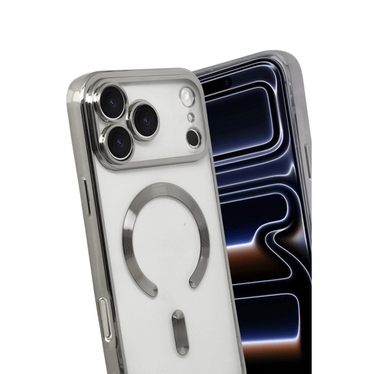 İphone 17 Pro Kross Magneticsafe Kapak - Gümüş