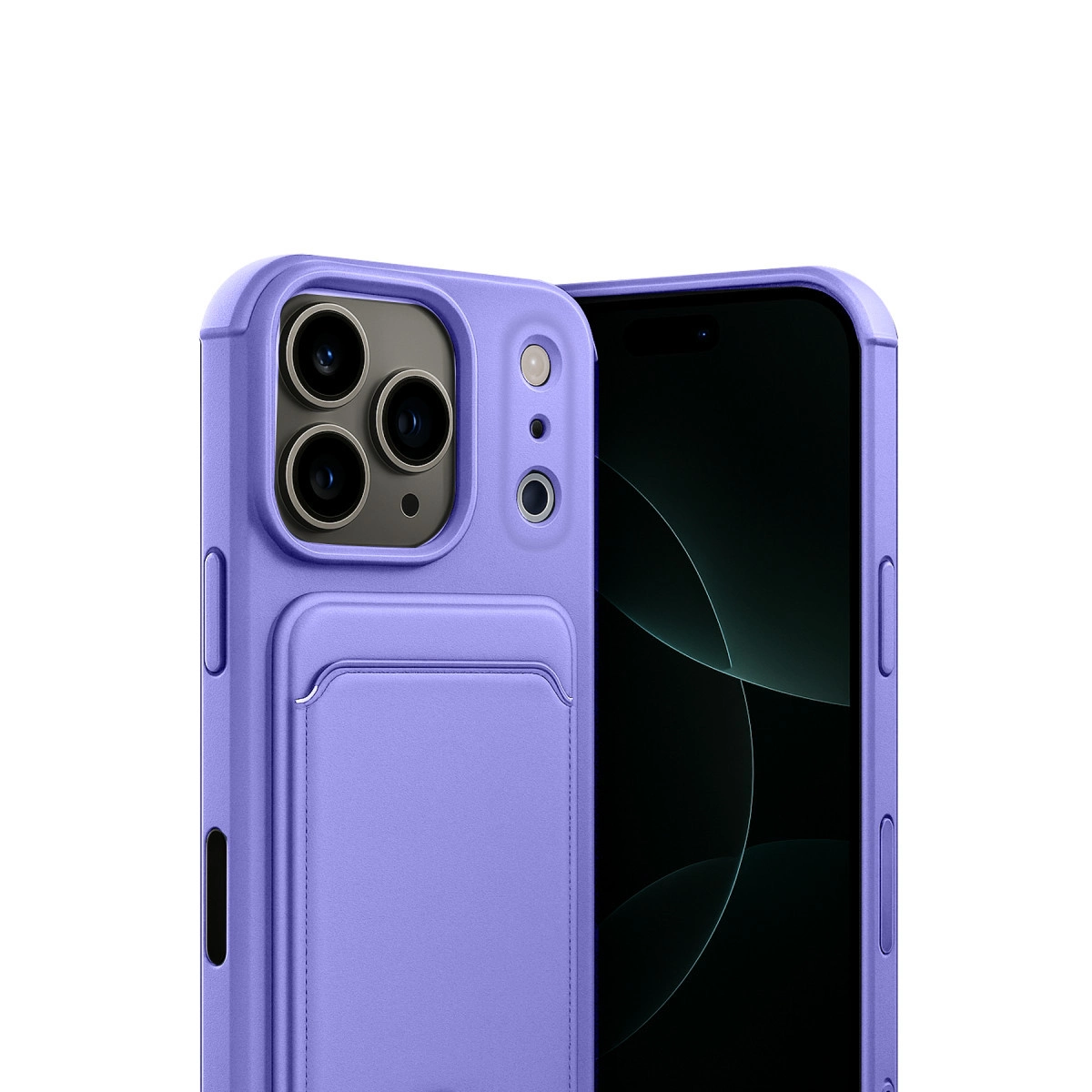 İphone 17 Pro Max Kelvin Kartvizitli Silikon - Lila