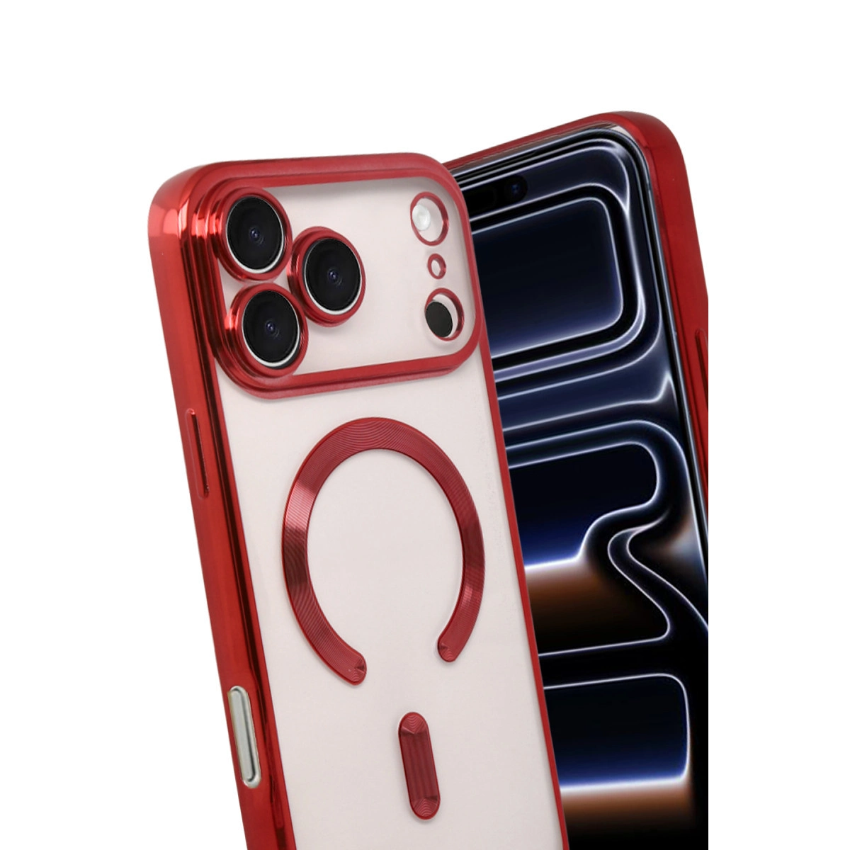 İphone 17 Pro Max Kross Magneticsafe Kapak - Kırmızı