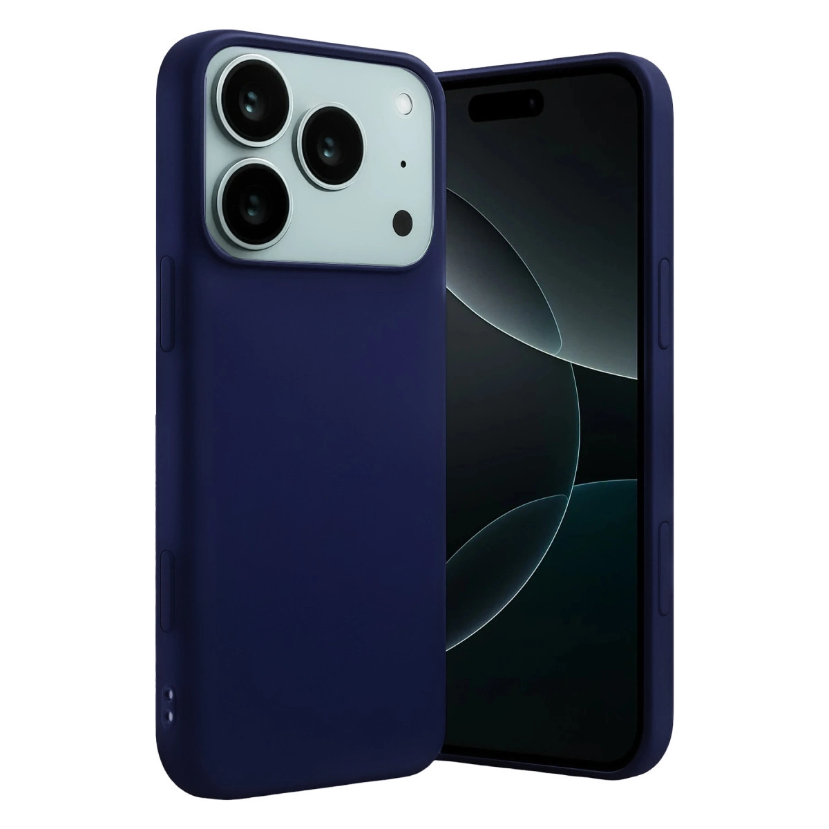 İphone 17 Pro Nano İçi Kadife Silikon - Lacivert