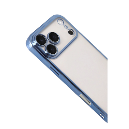 İphone 17 Pro Razer Lensli Silikon - Açık Mavi