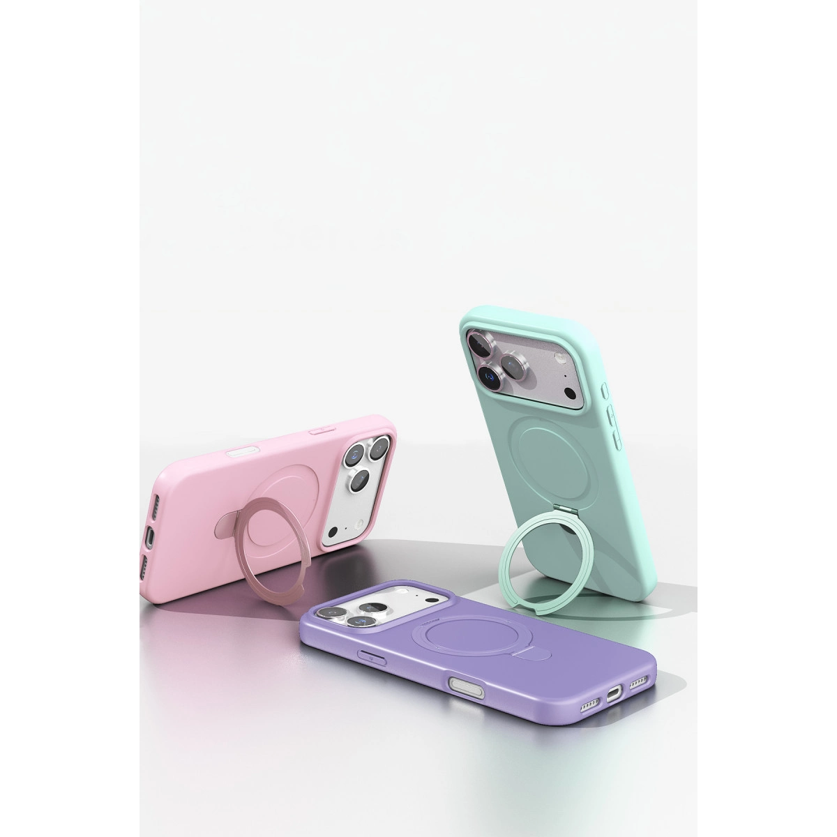 İphone 17 Pro Regal Magsafe Standlı Kapak - Derin Mor