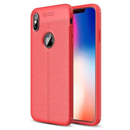 Newface Apple İphone X Kılıf Auto Focus Kapak - Kırmızı