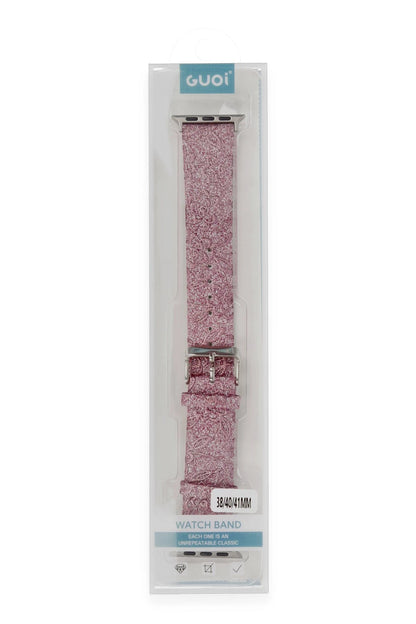 Newface Apple Watch 38mm Creeper Desenli Kordon - Rose Gold