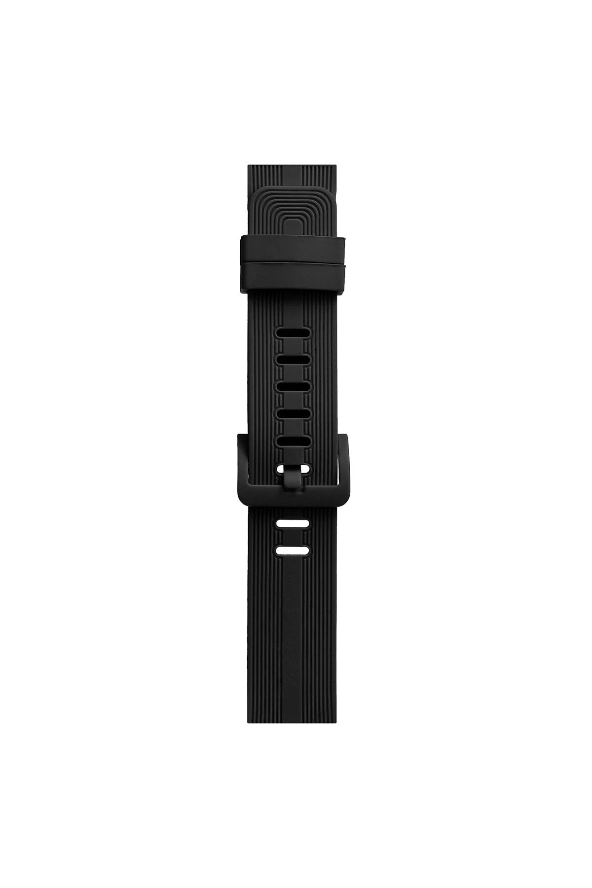Newface Apple Watch 38mm KR408 Çizgili Silikon Kordon - Siyah