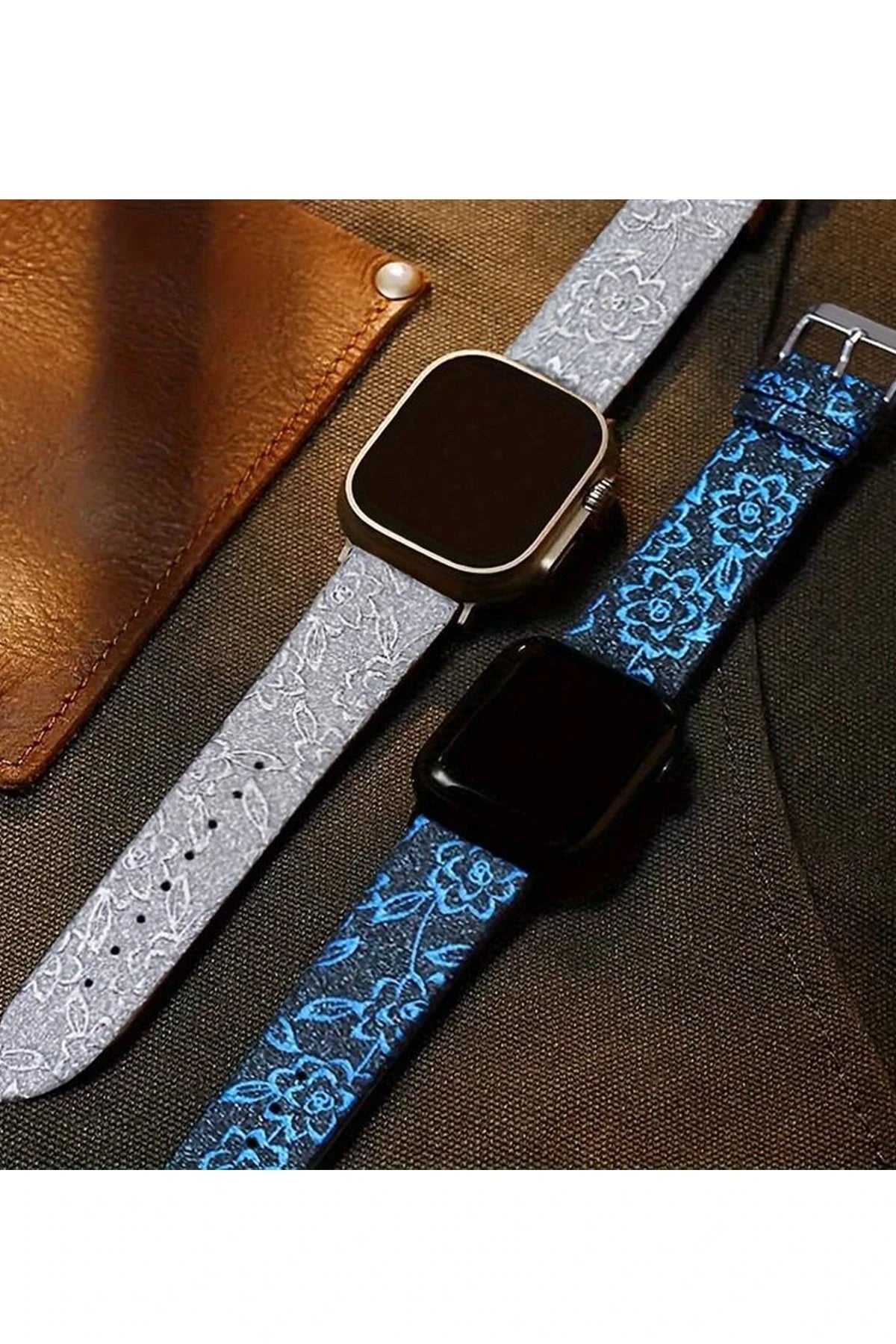 Newface Apple Watch 42mm Creeper Desenli Kordon - Rose Gold