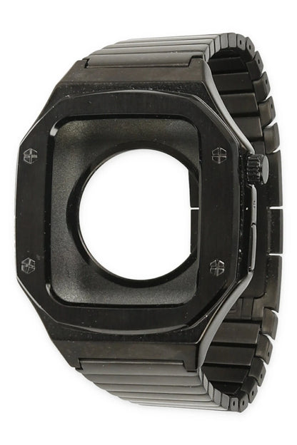 Newface Apple Watch 45mm KR409 Metal Kordon - Siyah