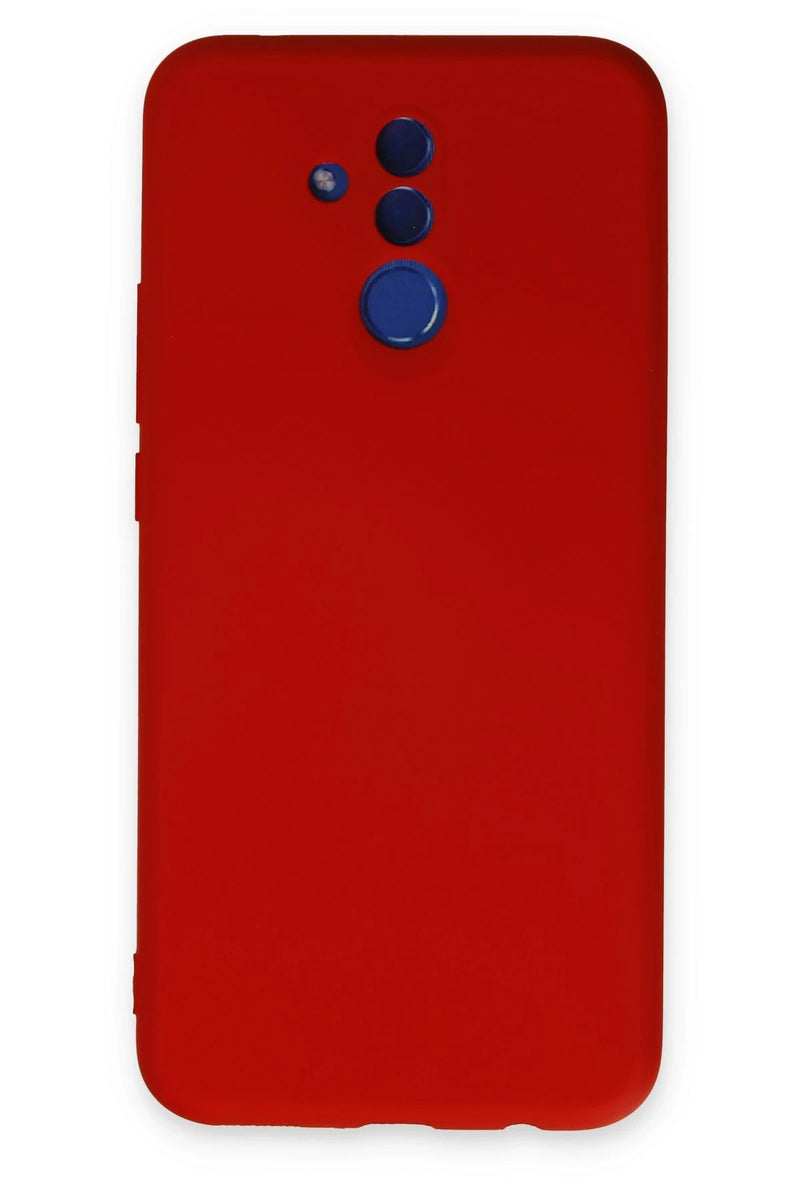 Newface Huawei Mate 20 Lite Kılıf Nano içi Kadife Silikon - Kırmızı