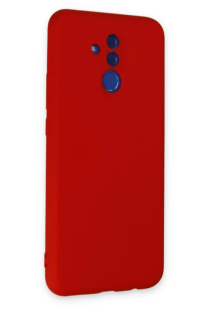 Newface Huawei Mate 20 Lite Kılıf Nano içi Kadife Silikon - Kırmızı