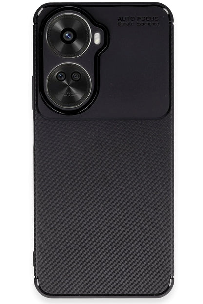 Newface Huawei Nova 12 SE Kılıf Auto Focus Karbon Kapak - Siyah