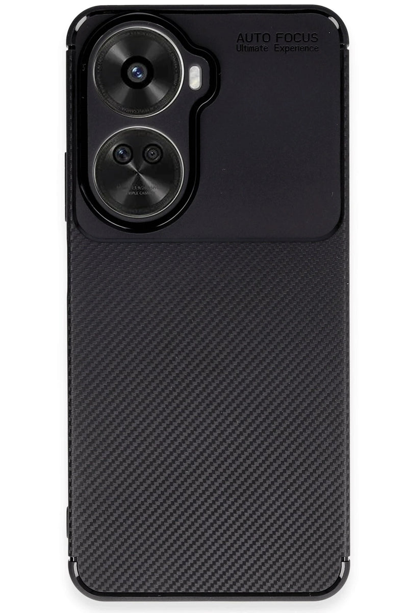 Newface Huawei Nova 12 SE Kılıf Auto Focus Karbon Kapak - Siyah