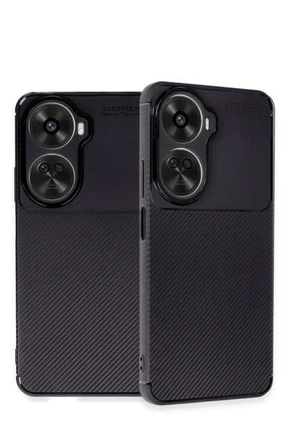 Newface Huawei Nova 12 SE Kılıf Auto Focus Karbon Kapak - Siyah