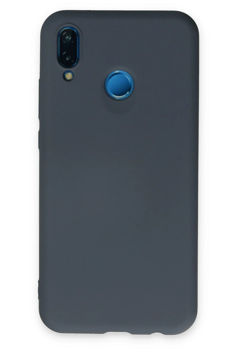 Newface Huawei P20 Lite Kılıf Nano içi Kadife Silikon - Gri