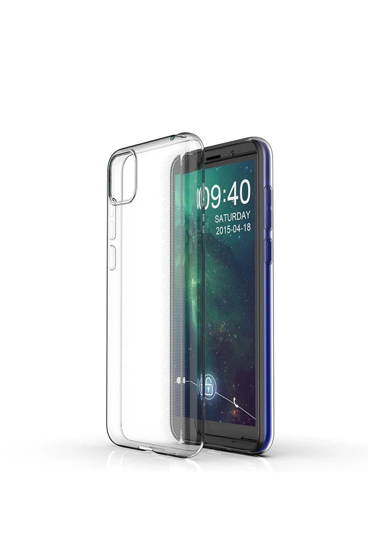 Newface Huawei Y5P Kılıf Lüx Şeffaf Silikon - Şeffaf