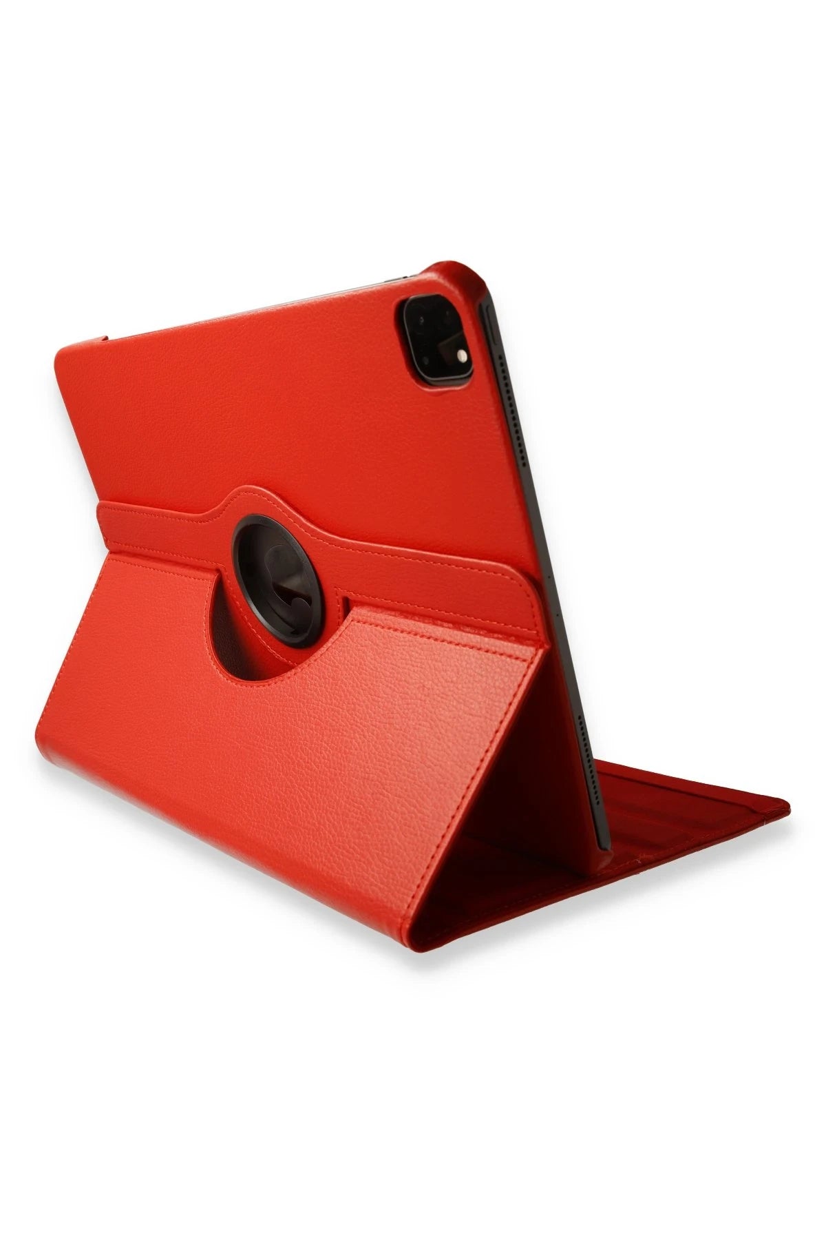 Newface Apple iPad Pro 12.9 (2021) Kılıf 360 Tablet Deri Kılıf - Kırmızı