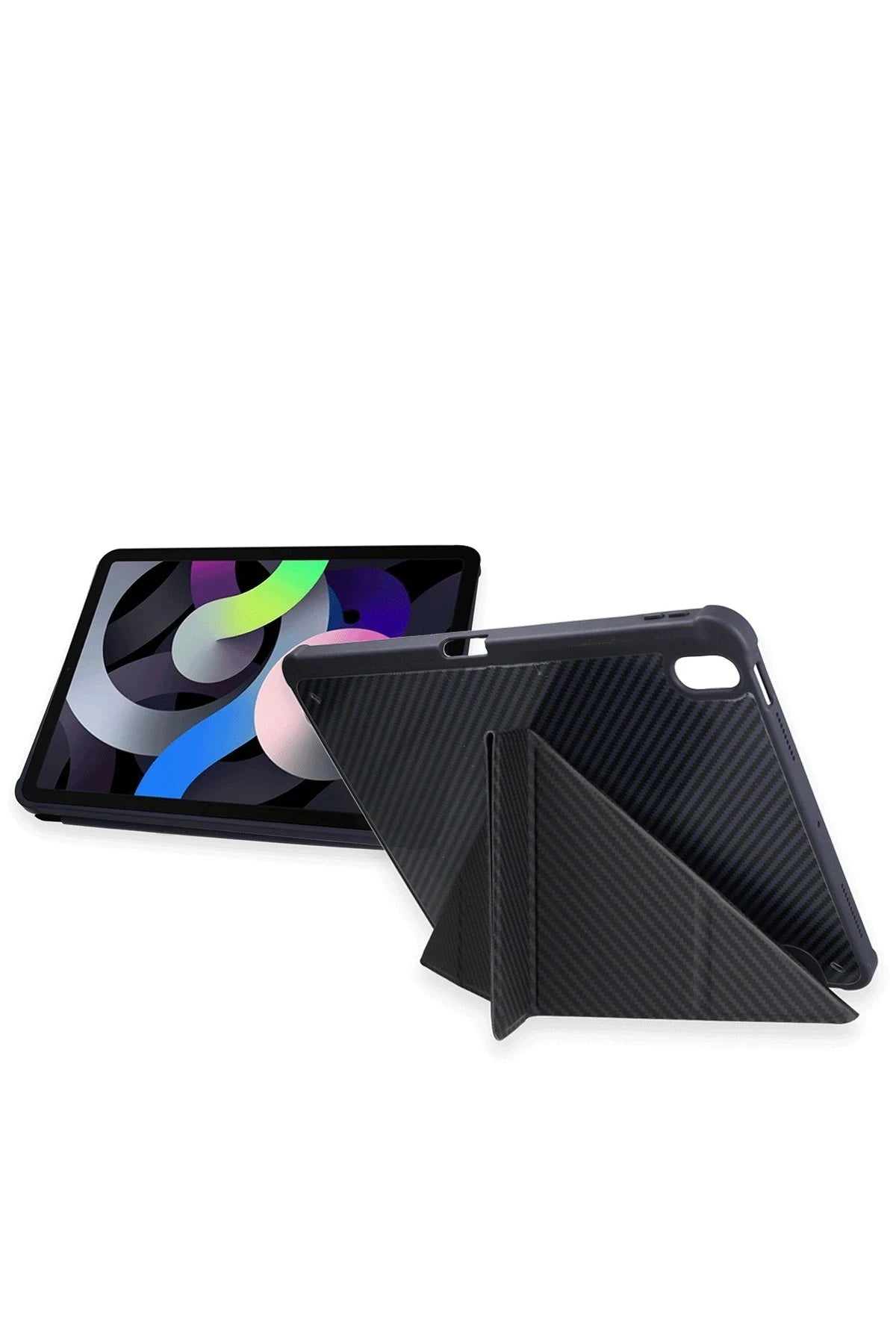 Newface Apple iPad Pro 13 (2024) Kılıf Color Karbon Tablet Kılıfı - Siyah