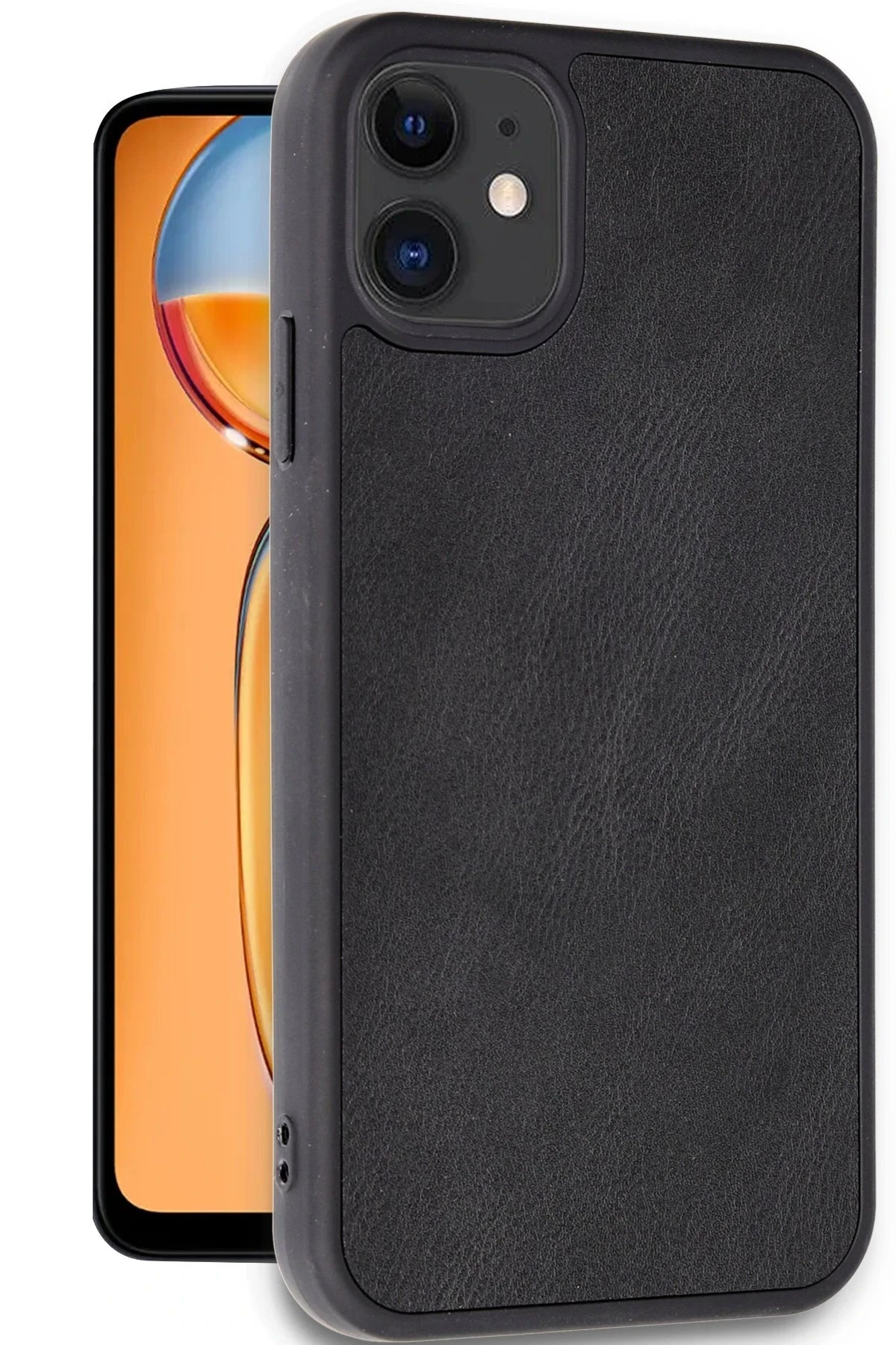 Newface Apple iPhone 11 Kılıf Aras Deri Kapak - Siyah