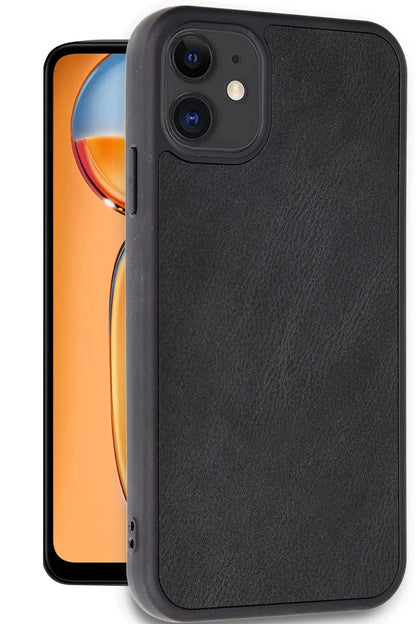 Newface Apple iPhone 11 Kılıf Aras Deri Kapak - Siyah