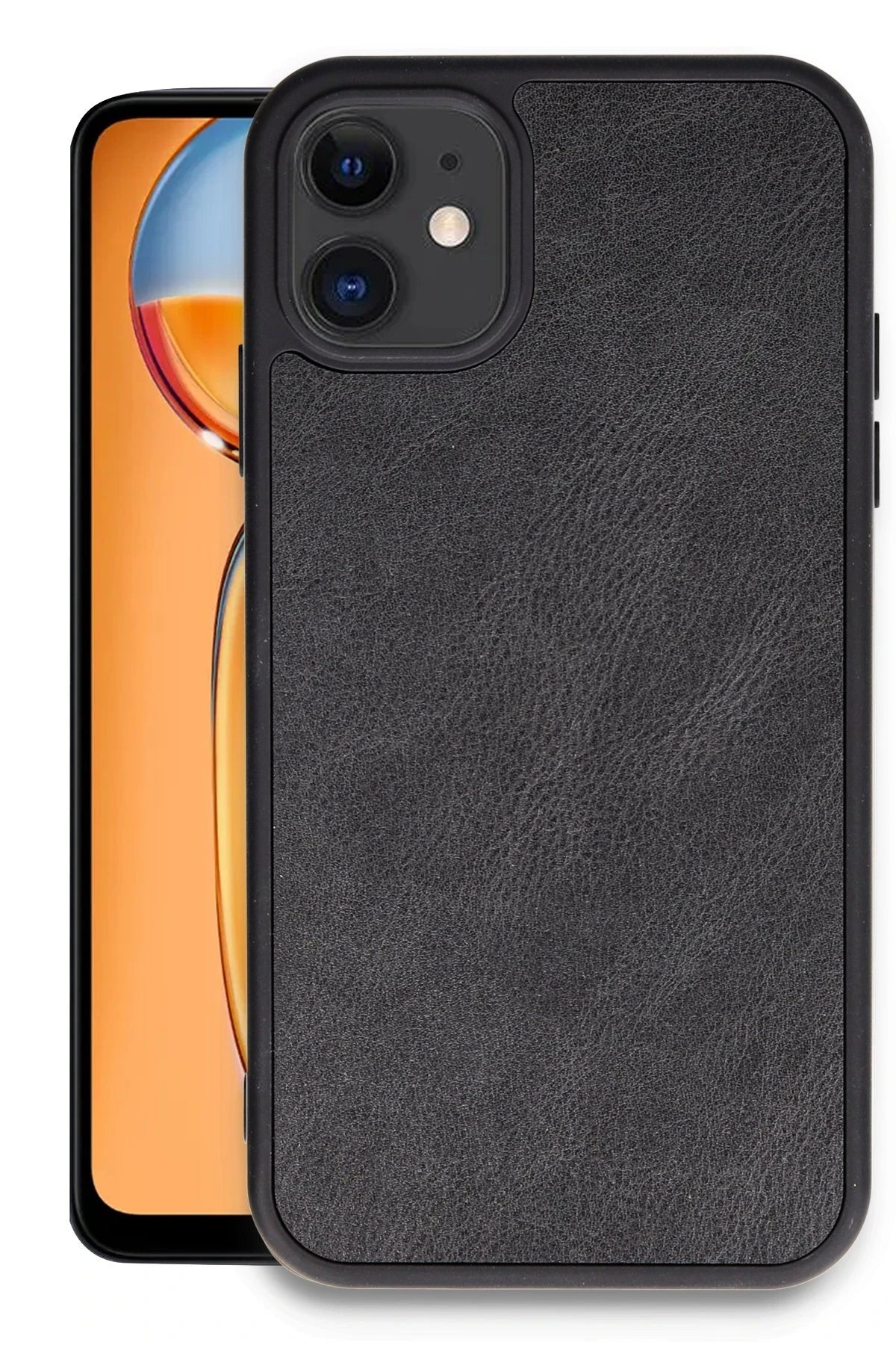 Newface Apple iPhone 11 Kılıf Aras Deri Kapak - Siyah