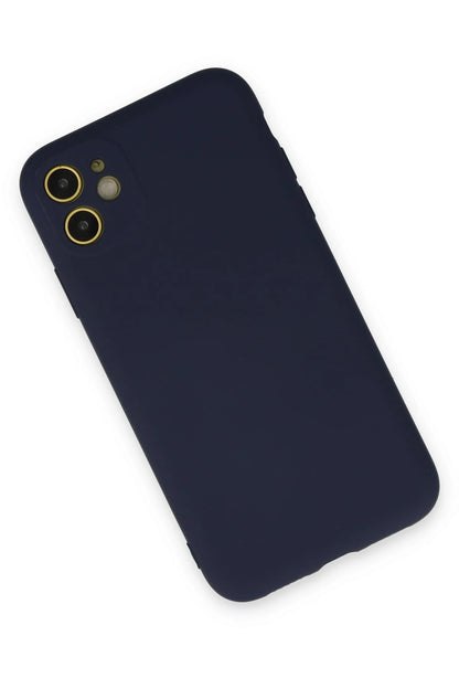 Newface Apple iPhone 11 Kılıf Nano içi Kadife Silikon - Lacivert