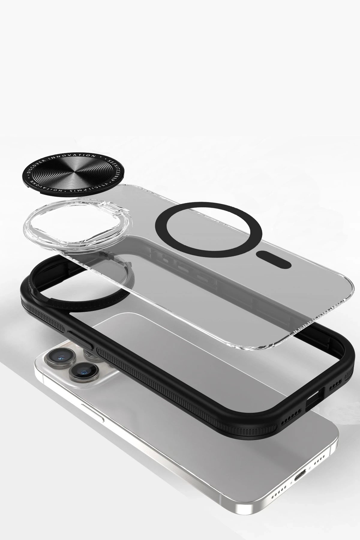Newface Apple iPhone 11 Kılıf Teleskop Lens Magsafe Silikon Kapak - Siyah