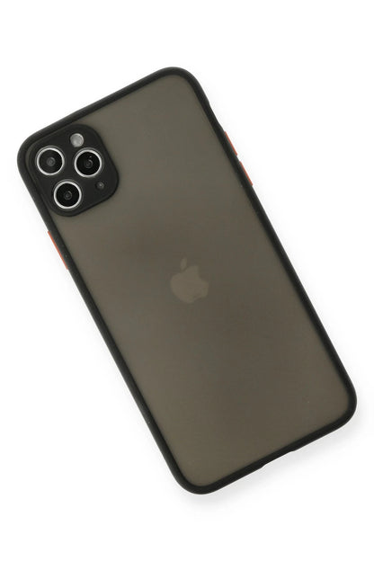 Newface Apple iPhone 11 Pro Max Kılıf Montreal Silikon Kapak - Siyah