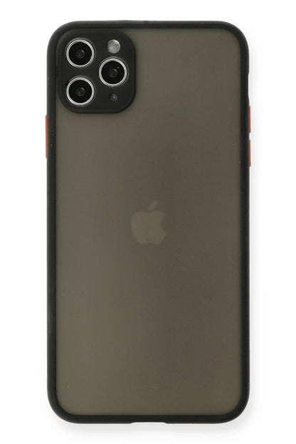 Newface Apple iPhone 11 Pro Max Kılıf Montreal Silikon Kapak - Siyah