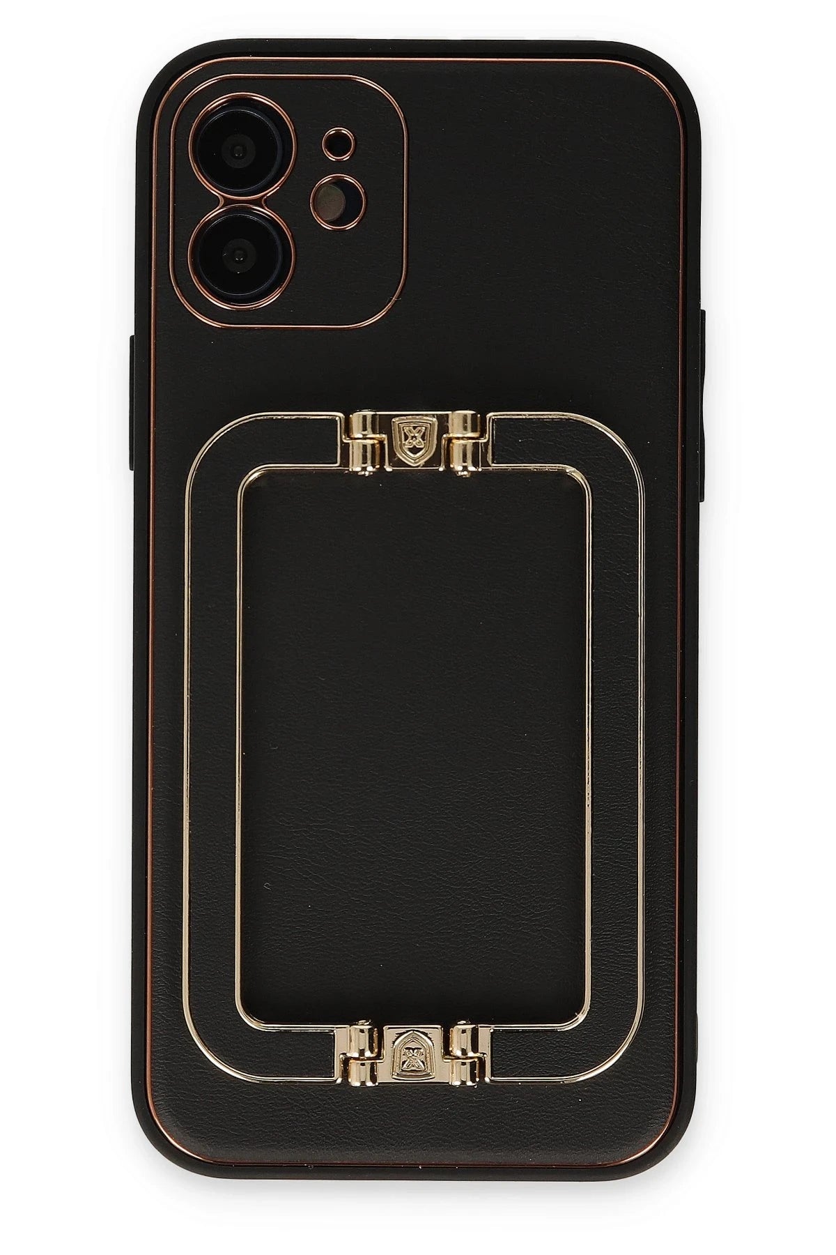 Newface Apple iPhone 12 Kılıf Coco Elit Kapak - Siyah