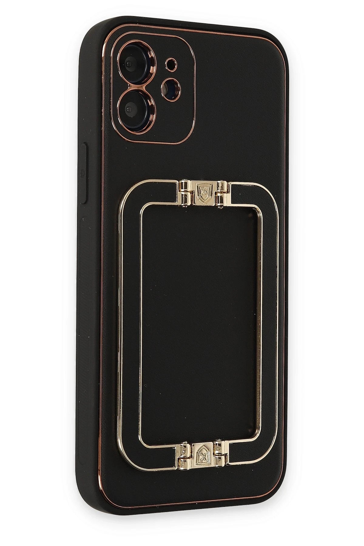 Newface Apple iPhone 12 Kılıf Coco Elit Kapak - Siyah