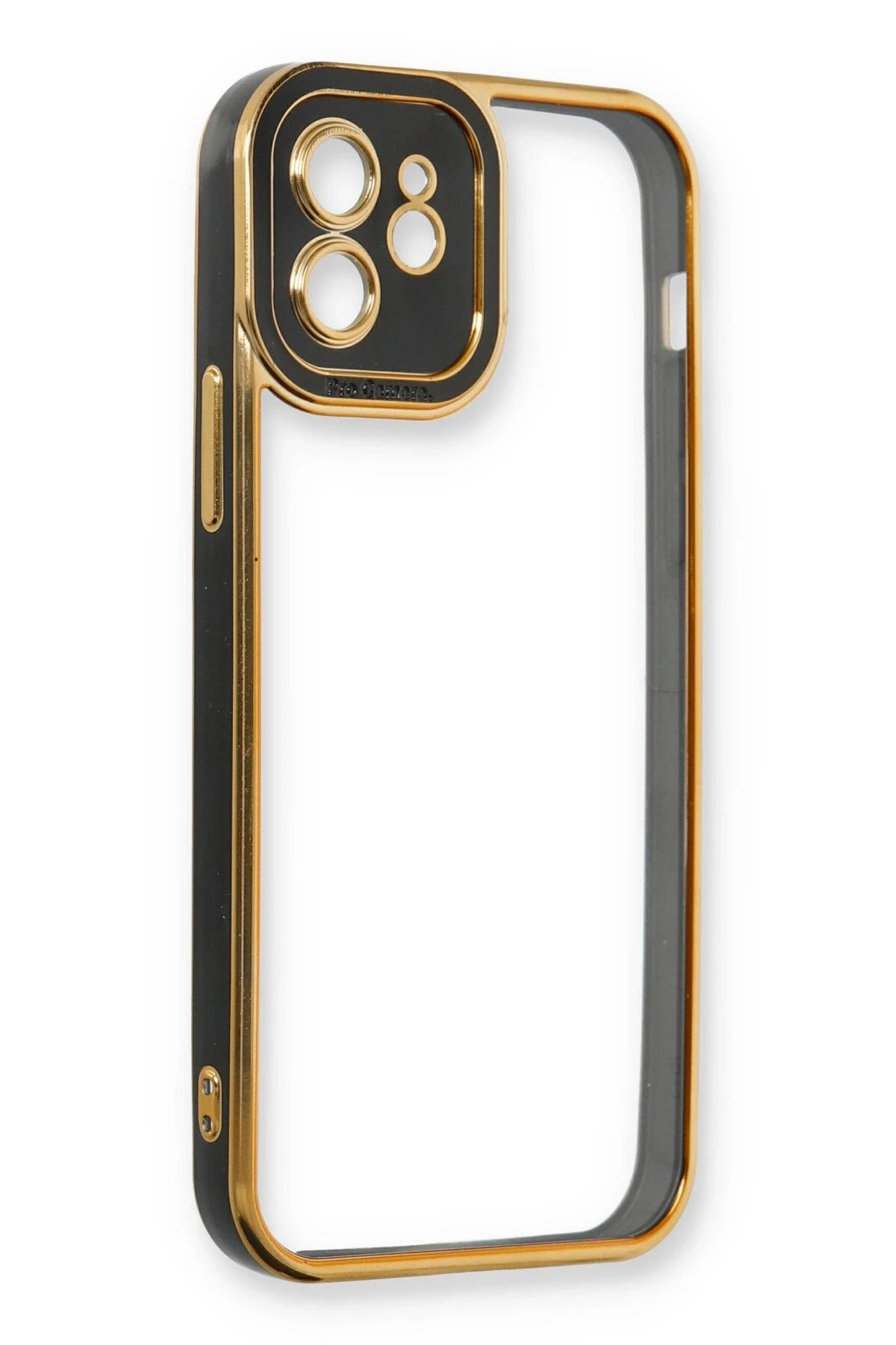 Newface Apple iPhone 12 Kılıf Liva Lens Silikon - Siyah